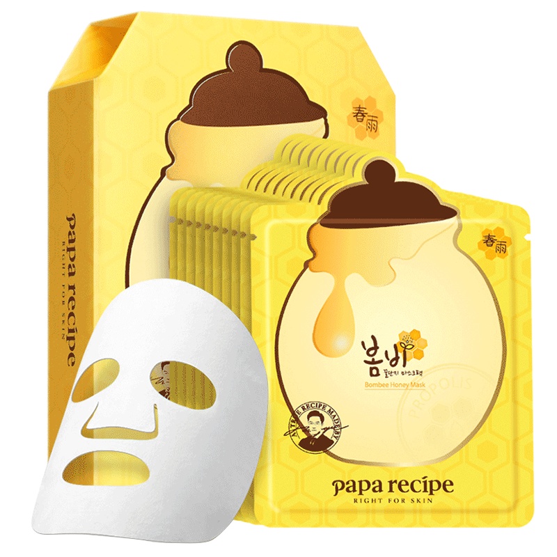 [全新包装]papa recipe 春雨 蜂蜜补水滋养 面膜 10片/盒 密集补水