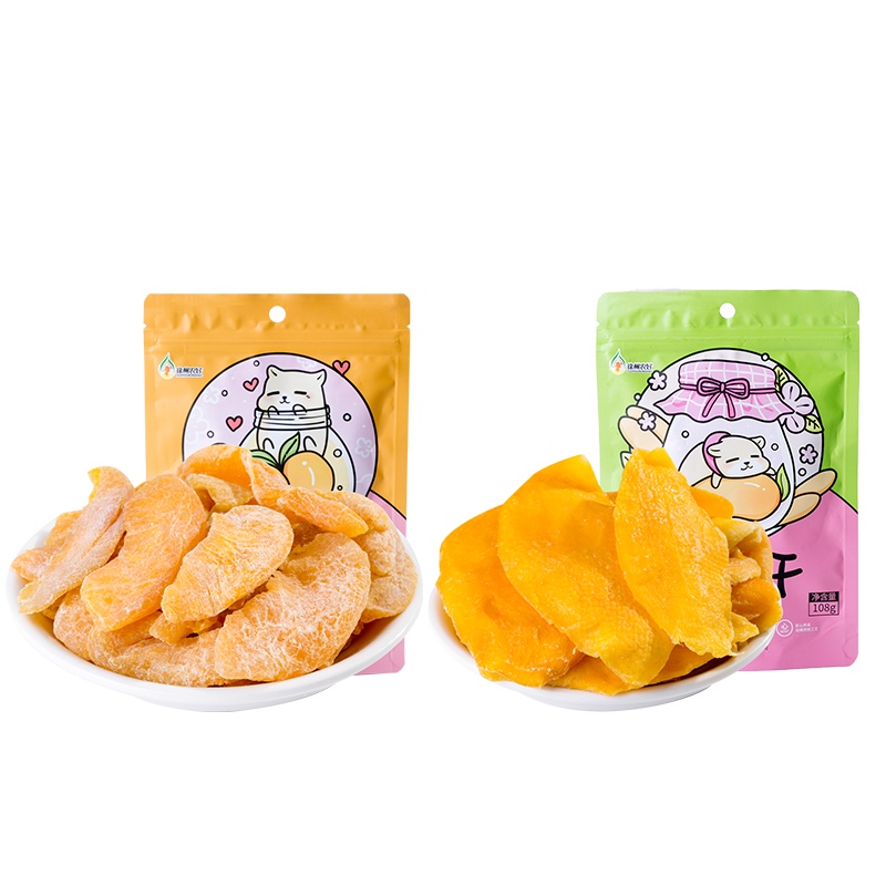 云台山黄桃干芒果干休闲零食果脯蜜饯水果干桃肉芒果徐州农好108g*2包