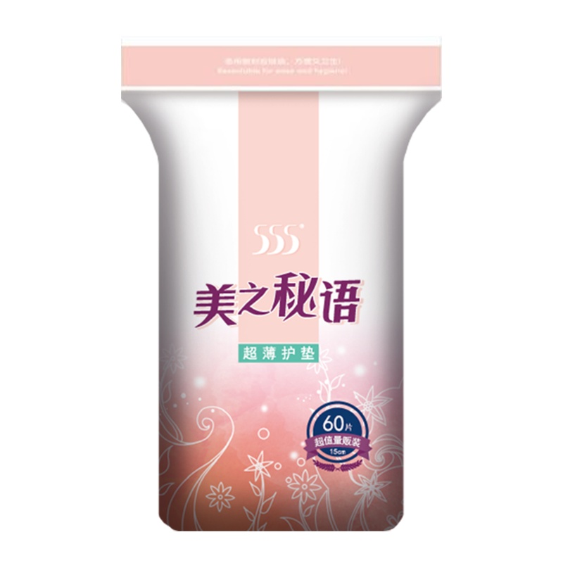 555美之秘语超薄护垫150mm60片贴身棉日用透气