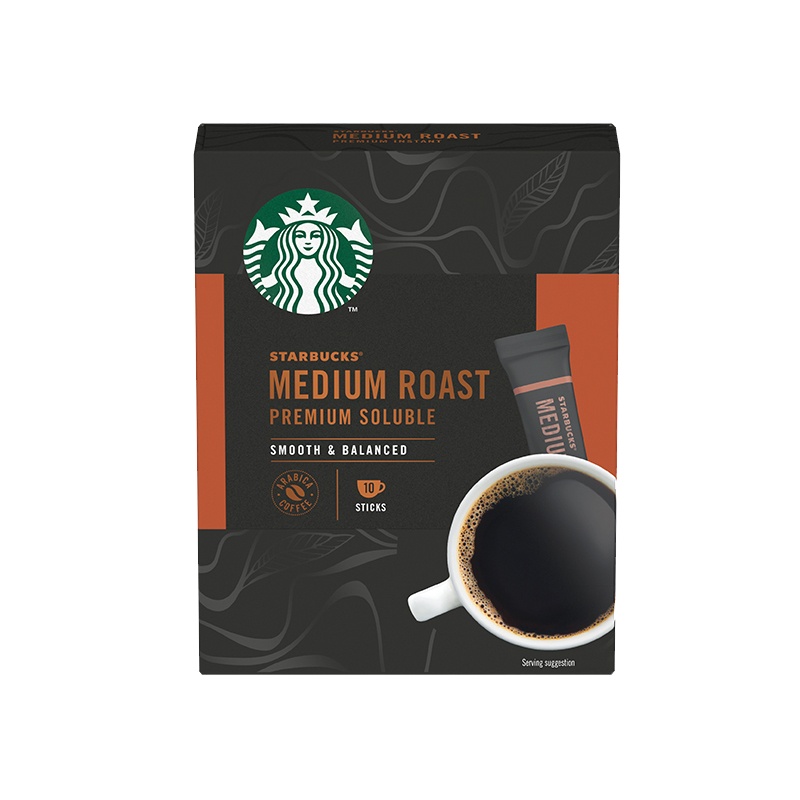 星巴克精品速溶黑咖啡盒装23g/10条中度烘焙