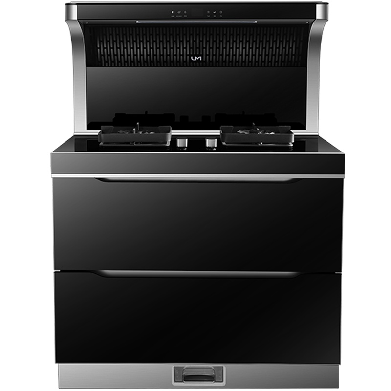 优盟(UM)UJ214集成灶一体灶家用抽油烟机燃气灶消毒柜套装自动清洗烟灶互联（液化气款）