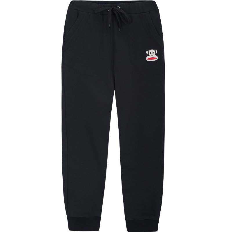 大嘴猴春秋新款黑色裤子男女韩版宽松休闲运动束脚裤显瘦百搭