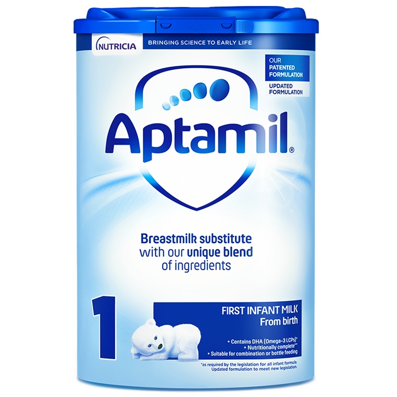 海外Aptamil 英国爱他美 较大婴幼儿配方奶粉 易乐罐 1段 (0-6个月) 800g/罐