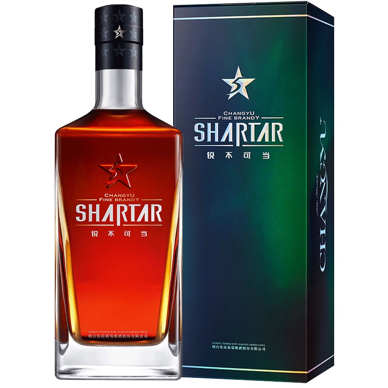 张裕白兰地 新锐五星金奖白兰地 500ml*6 整箱装 国产洋酒(非原箱)