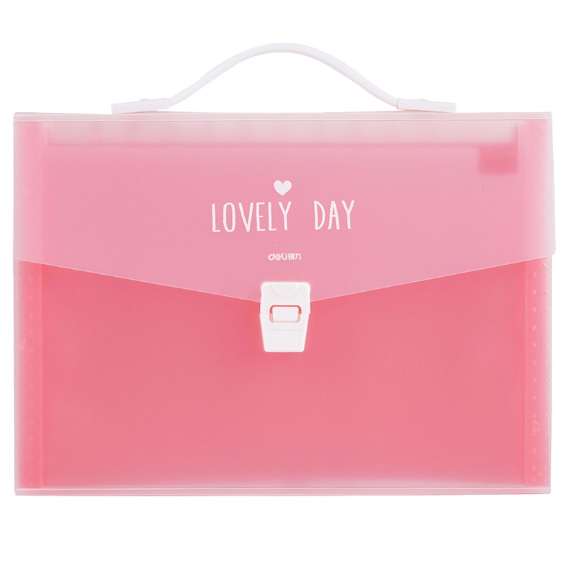 得力风琴包A4学生用多层文件夹袋手提卷子分类收纳盒女试卷夹多功能大容量透明高中生插页资料册分页5288HON