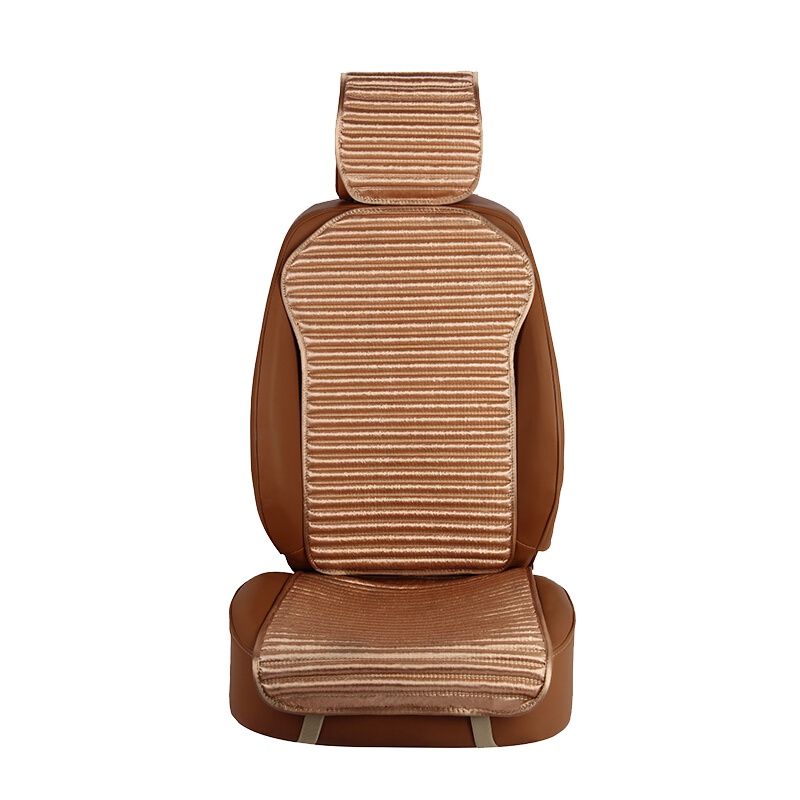 布雷什(BOLISH)五座四季通用汽车坐垫冬季毛绒养生座垫英朗捷达福睿斯小蛮腰汽车座垫车内饰品标准款温馨米