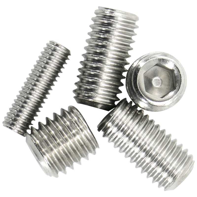 海斯迪克 HK-204 304不锈钢内六角平端紧定螺丝 无头螺丝 机米螺丝 DIN913 M2.5-M6系列