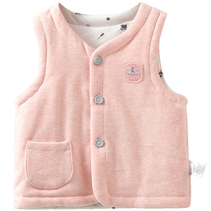 童泰TONGTAI婴儿秋冬加棉马甲6-24个月宝宝外出对开马甲