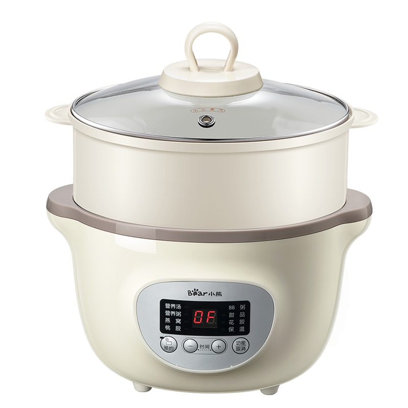 小熊(Bear)电炖盅 DDZ-D16J3 1.6L煲汤锅全自动智能预约陶瓷煮粥神器隔水炖家用燕窝炖盅苏宁自营