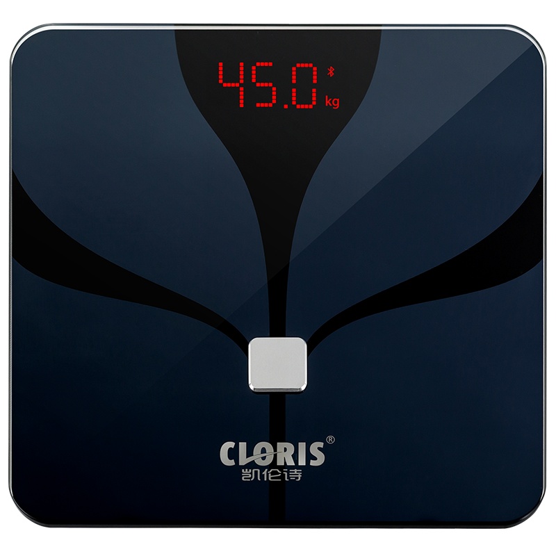 德国凯伦诗CLORIS-C508电子秤体脂秤智能体重秤人体脂肪秤家用健康体脂仪精准测量蓝牙小程序 黑色款