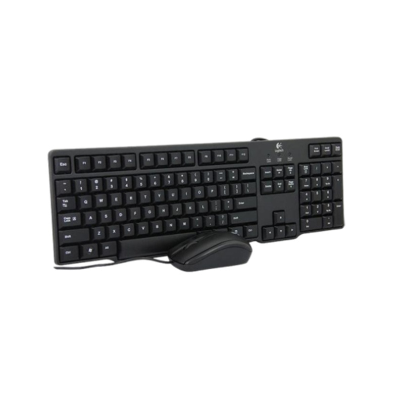 罗技（Logitech）MK100 2代 有线键鼠套装圆孔接口键鼠套装有线办公家用键盘鼠标