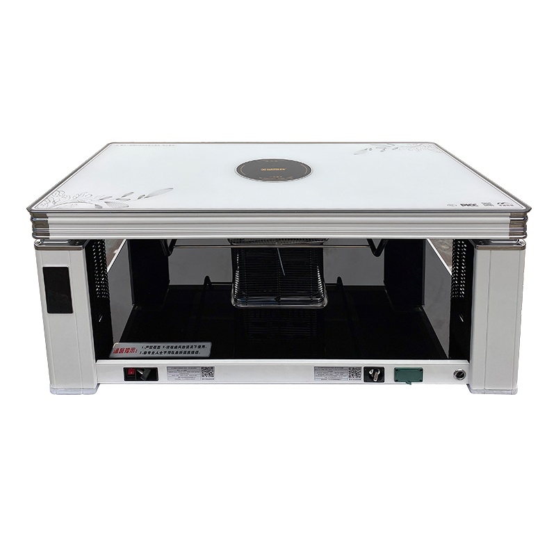 美诚凯辉K7-138QD1(金枝玉叶)[3D磨砂]电暖茶几 多方位取暖桌 气电两用电暖炉 智能升级茶几 植绒防烫 安全