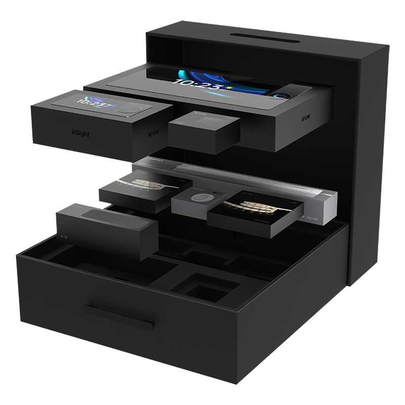 know 如影智能AIO BOX 标准版 智能中控 全能网关 智能音箱 全屋智能家居套装 白色单火三键开关