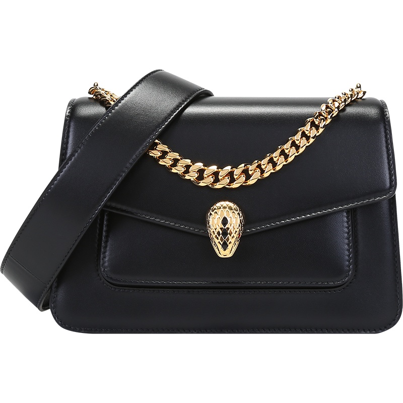 宝格丽 BVLGARI 女士SERPENTI FOREVER系列羊皮中号蛇头扣手提单肩斜挎包291212