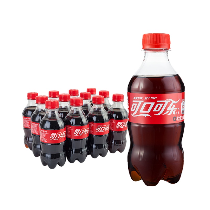 可口可乐 Coca-Cola 汽水饮料 碳酸饮料 300ML*12瓶整箱装