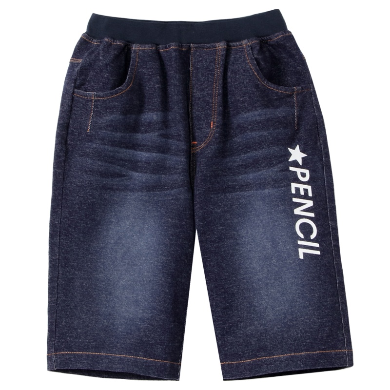 铅笔俱乐部童装2020夏装新款男童五分裤中大童针织牛仔裤儿童短裤