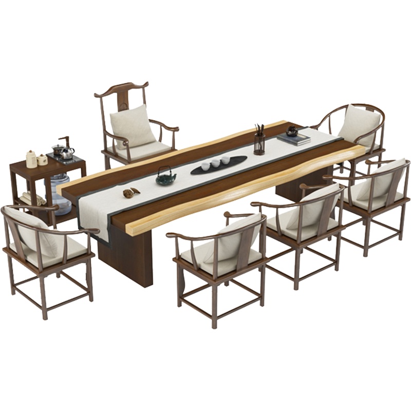 新中式实木茶桌椅组合简约现代茶几禅意茶桌泡茶桌茶台阳台茶桌椅组合