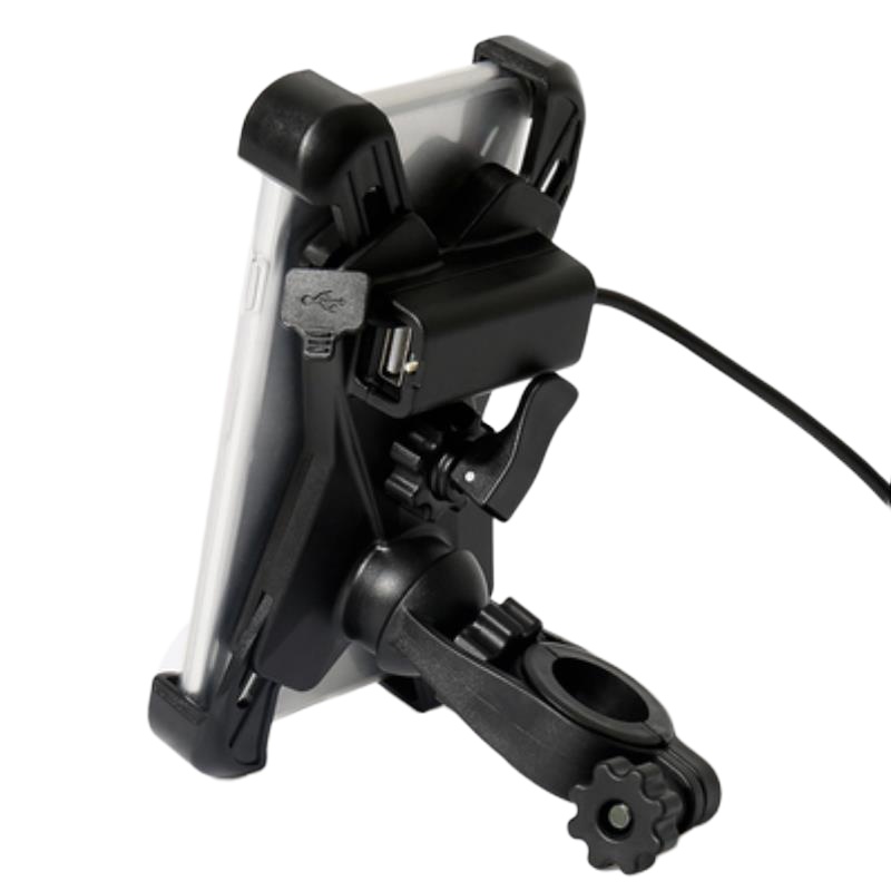 火豹电动车手机支架通用型后视镜导航装摩托车电车踏板车载带充电器 升级/镜座款/一键固定C42R38手机支架手机座