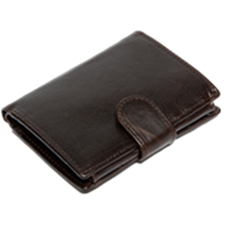 MVA 真皮复古男士短款牛皮钱包钱夹防磁RFID多卡位零钱包男9049