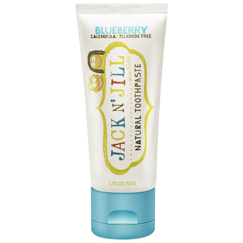 JACK N’ JILL杰克吉尔儿童护理牙膏蓝莓味天然有机 可吞咽清新口气多重功效50g/支单支装 澳洲进口
