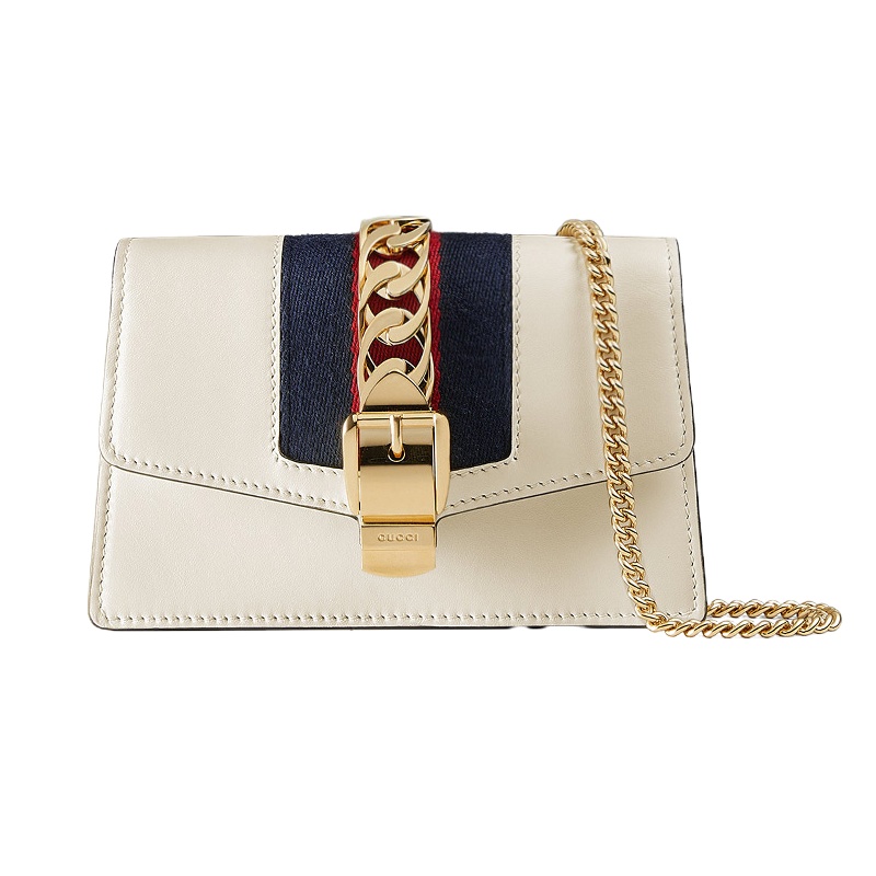 GUCCI 古驰 女士米白色单肩包 494646-CWLSG-8454