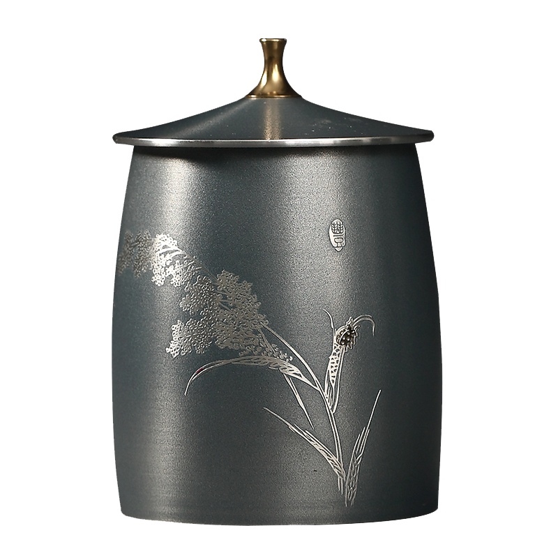 廖达茶锡罐 五谷丰登CH1118