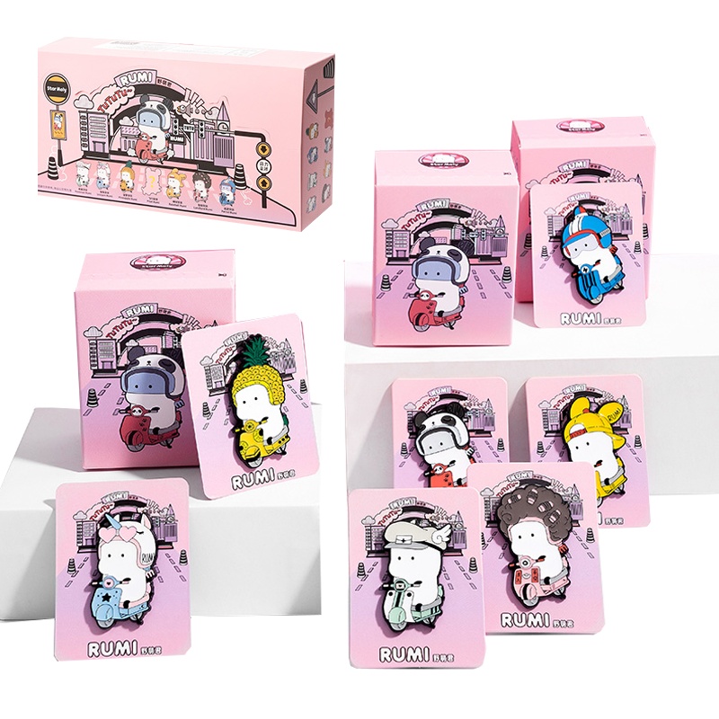 名创优品(miniso) 萌力星球TUTU车系列盲盒徽章衣物服饰帽子创意玩偶装饰