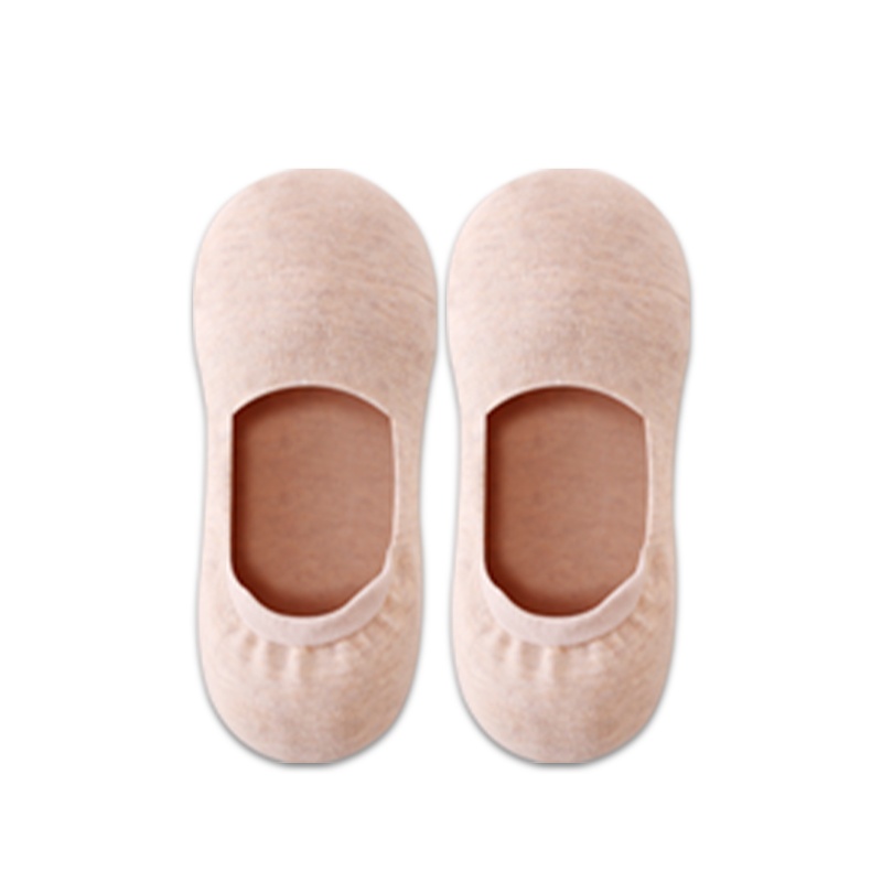 [免费试穿1双]苏宁极物女士纯色抗菌隐形船袜 5双装 短袜纯色运动时尚透气抗菌防臭袜子