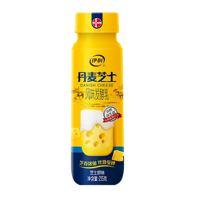 伊利丹麦芝士风味发酵乳原味215g