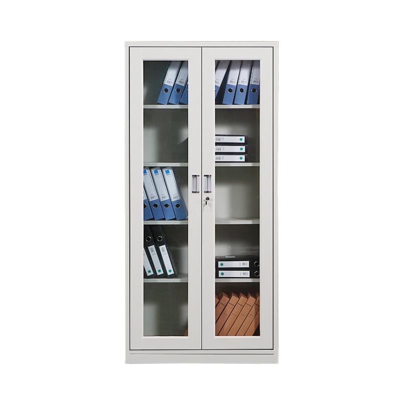 苏美特文件柜办公柜钢制铁皮柜资料柜档案柜储物柜通体七板玻璃文件柜