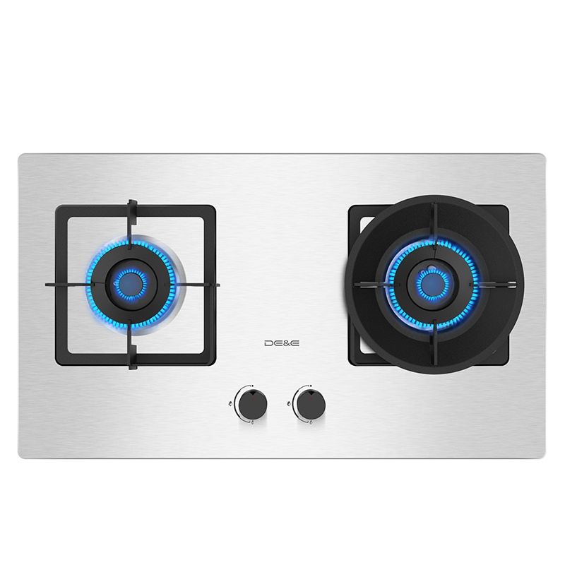 德意(DE&E)4.8Kw大火力燃气灶JZY/T-772G(液化气/天然气)不锈钢大面板 嵌入式一级能效聚能灶