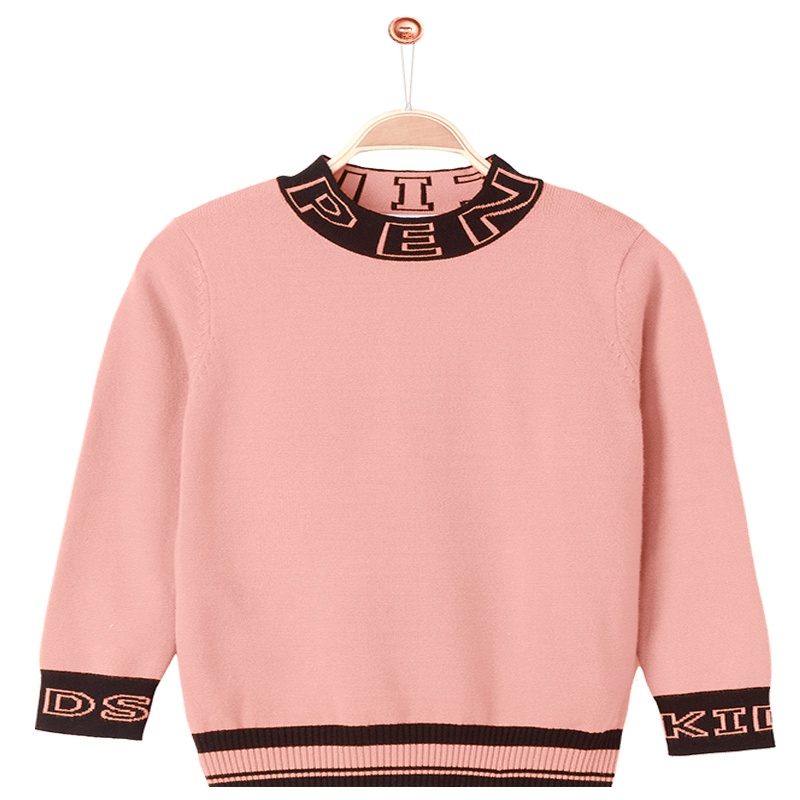 铅笔俱乐部童装2019秋装新款女童套头毛衣中大童毛衫儿童长袖毛衣