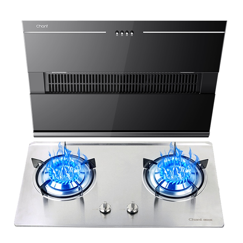 创尔特(Chant) JA62E+Q37A 烟灶套餐 抽油烟机灶具套装 烟灶厨房二件套 不锈钢面板灶具天然气