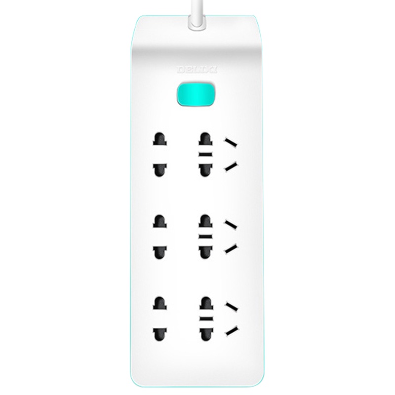 德力西接线板排插电源插座多用托拖线板电插板带开关插排插板