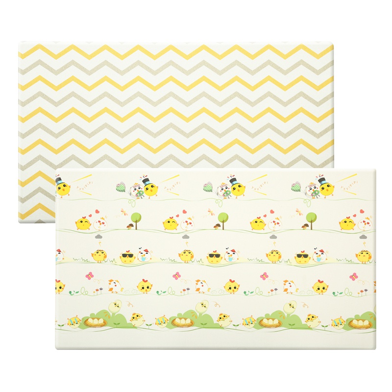 林点PVC树脂儿童爬行垫 婴幼儿宝宝爬爬垫加厚环保大地垫进口品质 幸运鸡 中号 1900*1300*12mm