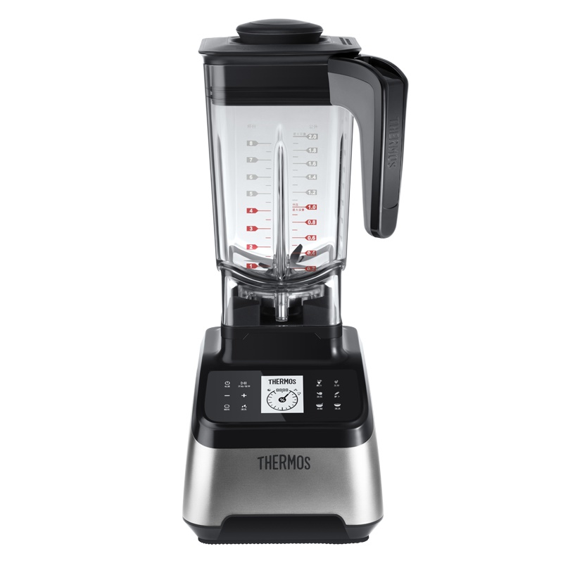 THERMOS/膳魔师家用高速料理机智能触控预约多功能破壁机2L静音搅拌果汁机EHA-2425D 银色