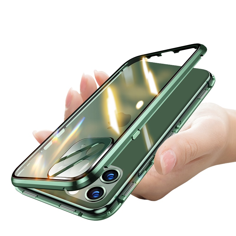 圣幻 自带镜头圈保护苹果11手机壳iphone12手机壳12promax双面玻璃mini全包防摔潮牌透明高档女款男限量版