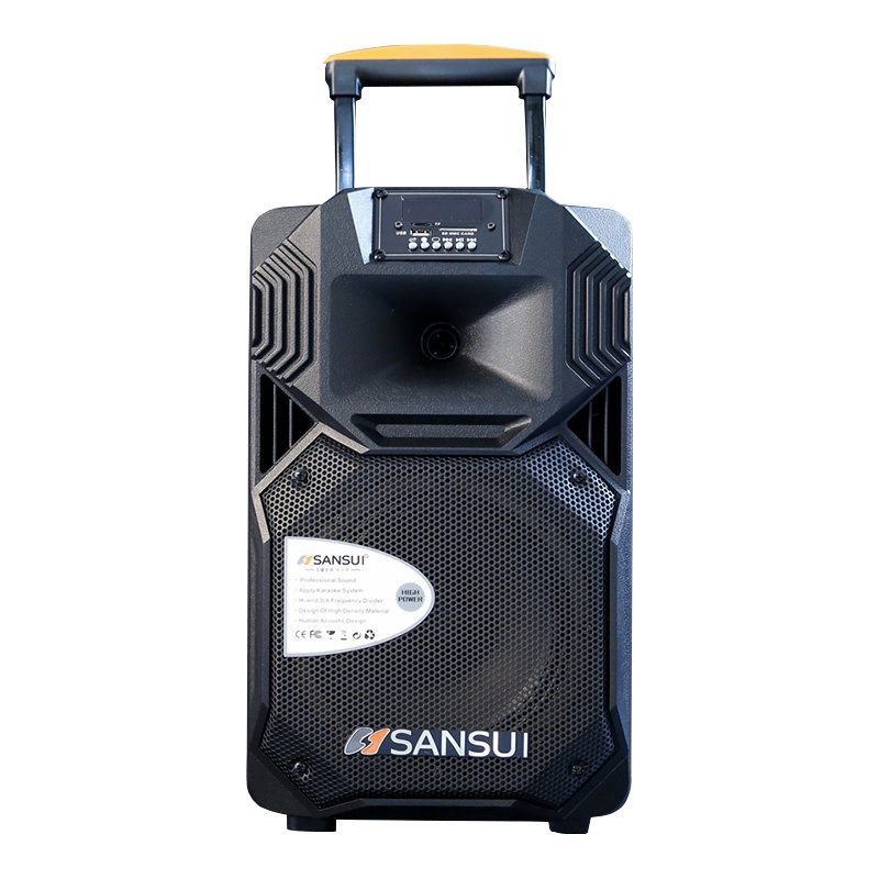 Sansui/山水升级松川SS1-10户外音响广场舞音箱移动拉杆便携式一体机K歌大功率重低音无线蓝牙直播会议演出