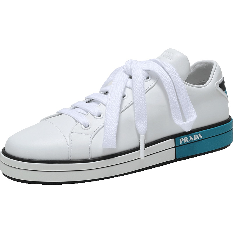 PRADA 普拉达 女士牛皮系带运动鞋 1E275L 3J8K F 005