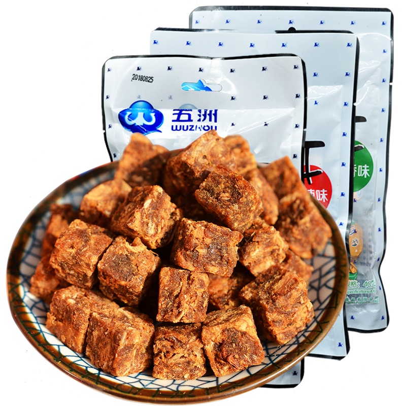 五洲牛肉粒糖果装牛肉干小零食休闲小吃风干散装包装麻辣五香40g