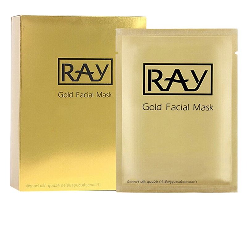 妆蕾RAY 金色焕白蚕丝面膜 35g 20片(2盒) 滋润营养 保湿补水 面贴膜 任何肤质通用