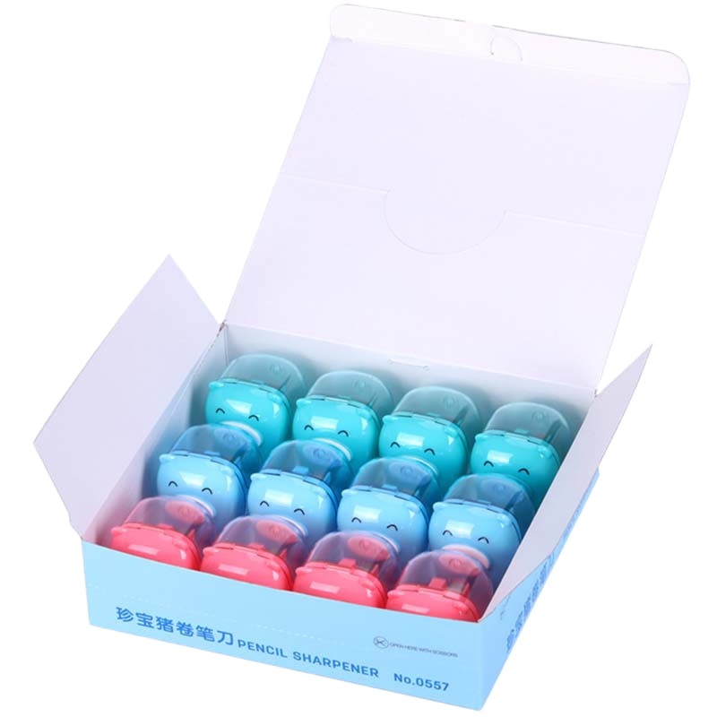 得力(deli)0557 卷笔刀笔刨转笔刀削笔机削笔器单孔卡通迷你造型可爱 单只装(颜色随机)