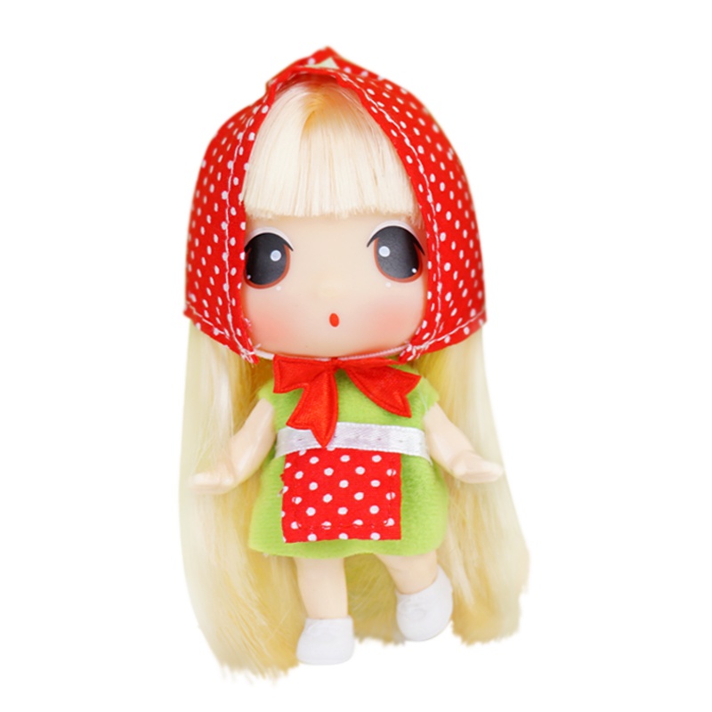 玩具女孩冬己迷糊娃娃换装女孩公主玩偶迷你可爱萌人偶娃娃生日礼物FDE0901（小红帽）60*55*140胶质，3岁以上