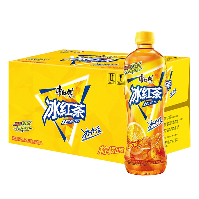 康师傅 冰红茶 柠檬红茶饮料 500ML*15瓶