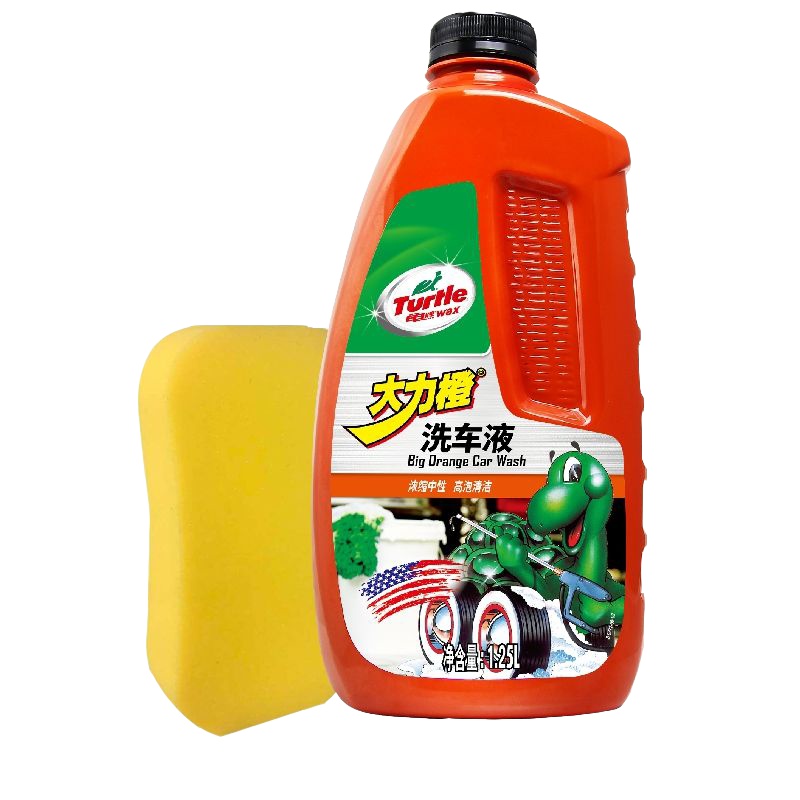 龟牌（Turtle Wax）浓缩大桶高泡沫水蜡除树胶除虫渍除鸟去污上光清洁美容车蜡洗车液汽车清洗剂洗车水液1250ml