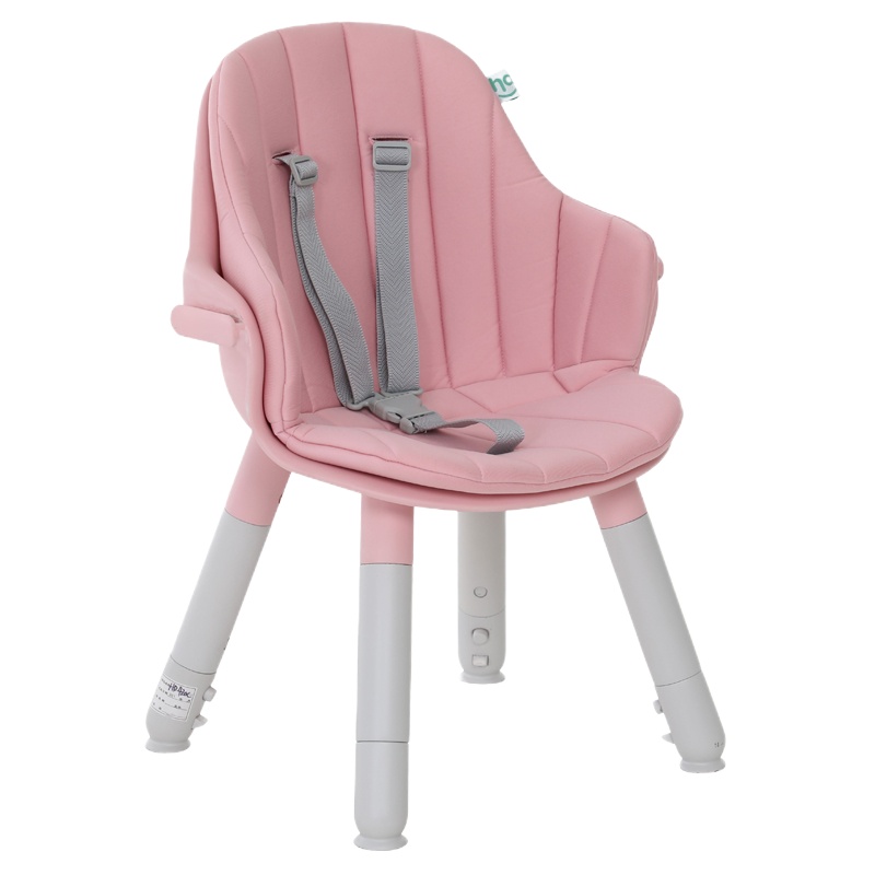 小龙哈彼(HAPPY DINO)系列蘑菇餐椅多功能宝宝吃饭儿童座椅餐椅桌椅两用粉色LY266-S117P
