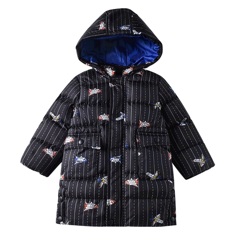 铅笔俱乐部童装2019冬季新款男童长款羽绒服小童羽绒外套儿童上衣