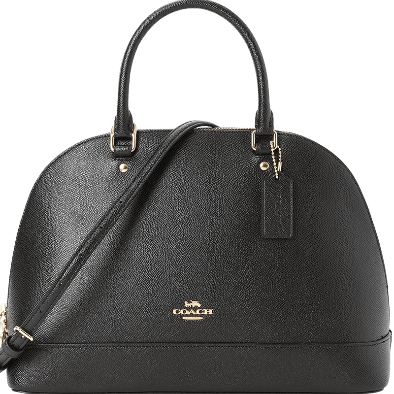 COACH 蔻驰 女包 SIERRA SATCHEL 贝壳包 单肩包 斜挎包 手提包 字母马车标粒面皮F27590金扣