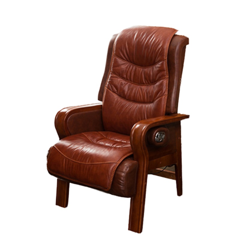 鑫环境 电脑椅旋转升降座椅子真牛皮质可躺大班椅西皮护腰办公椅