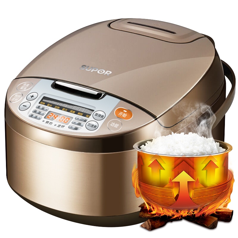 苏泊尔(SUPOR)电饭煲 5L大容量 底盘加热不粘内胆智能预约电饭锅2-8人CFXB50FC833-75
